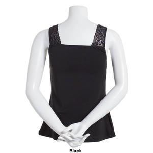 Plus Size Cinema Square Neck Gallon Lace Camisole alternate view