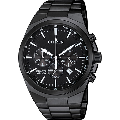 Mens Citizen(R) Quartz Chronograph Black Watch - AN8175-55E