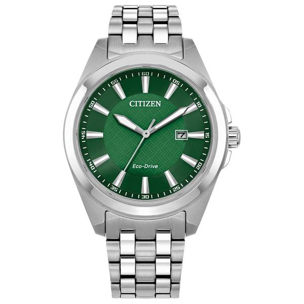 Mens Citizen(R) Peyten Green Dial Bracelet Watch - BM7530-50X
