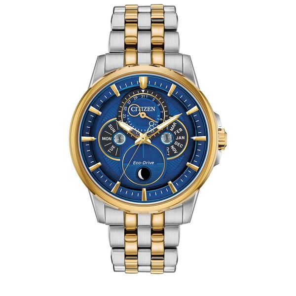 Mens Citizen(R) Calendrier Moonphase Two-Tone Watch - BU0054-52L