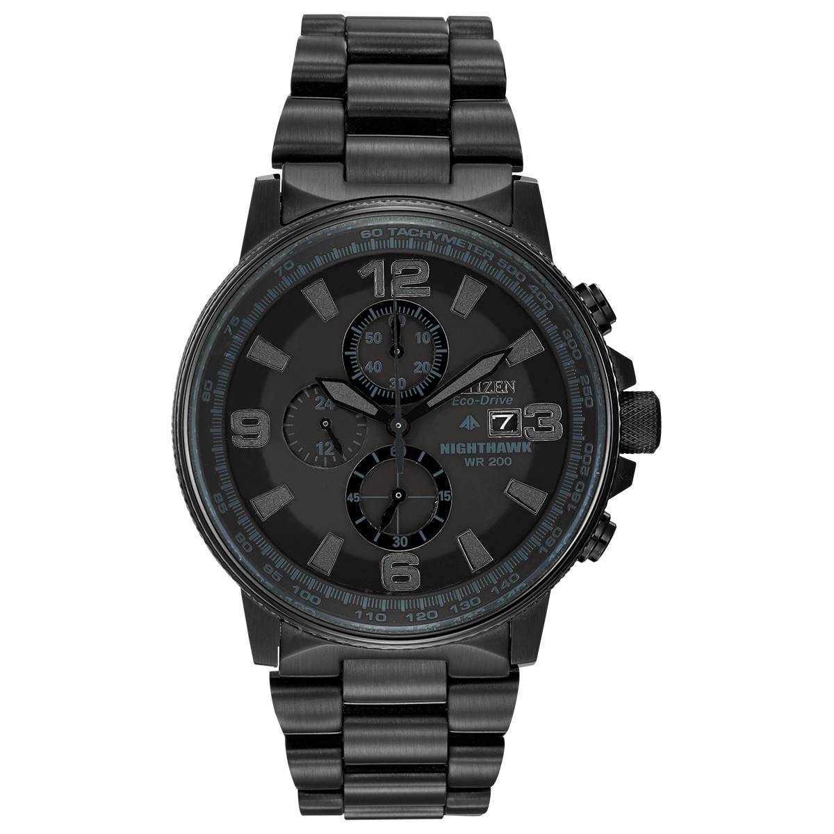 Mens Citizen(R) Nighthawk Black Dial Bracelet Watch - CA0295-58E