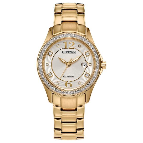 Womens Citizen(R) Crystal Champagne Dial Watch - FE1147-79P