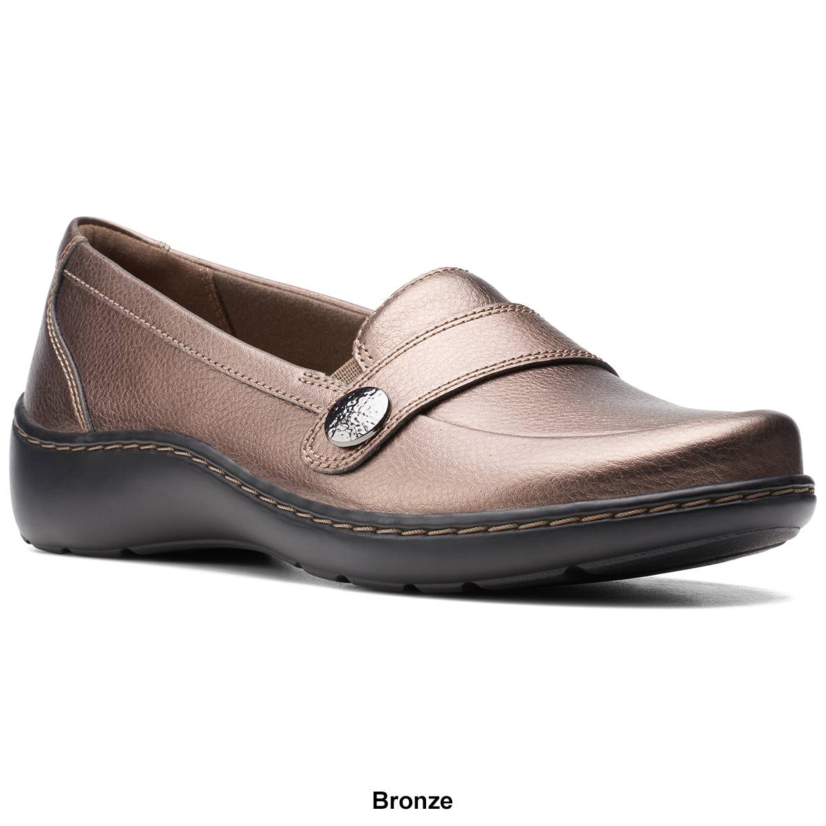 Womens Clarks(R) Cora Daisy Solid Loafers