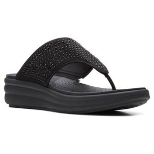Womens Clarks(R) Cloudsteppers(tm) Drift Jaunt Interest Flip Flops