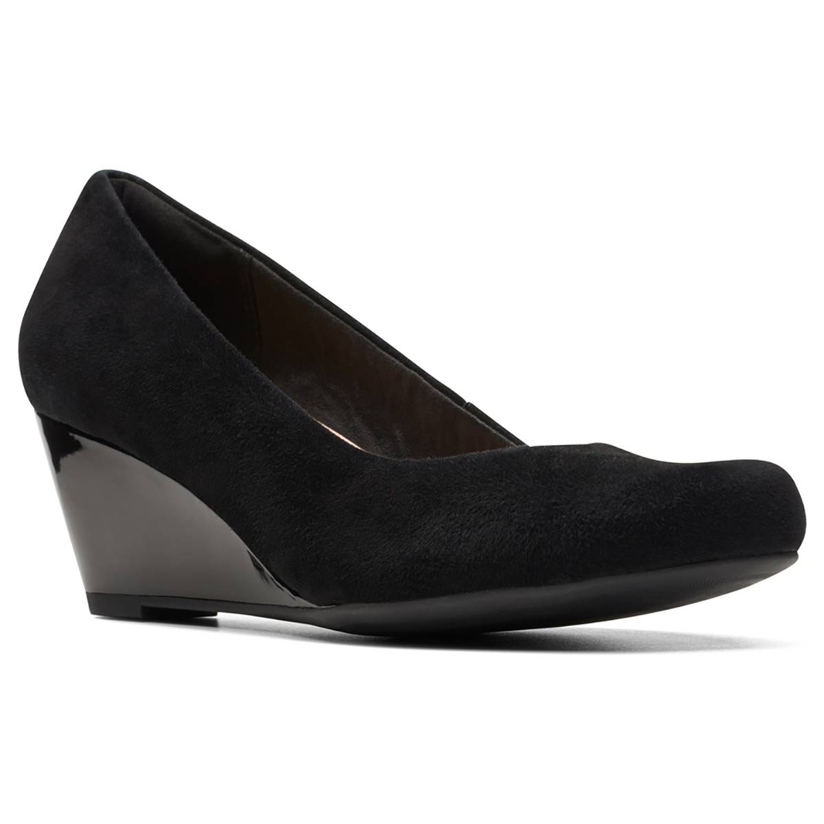 Womens Clarks(R) Flores Tulip Wedge Pumps