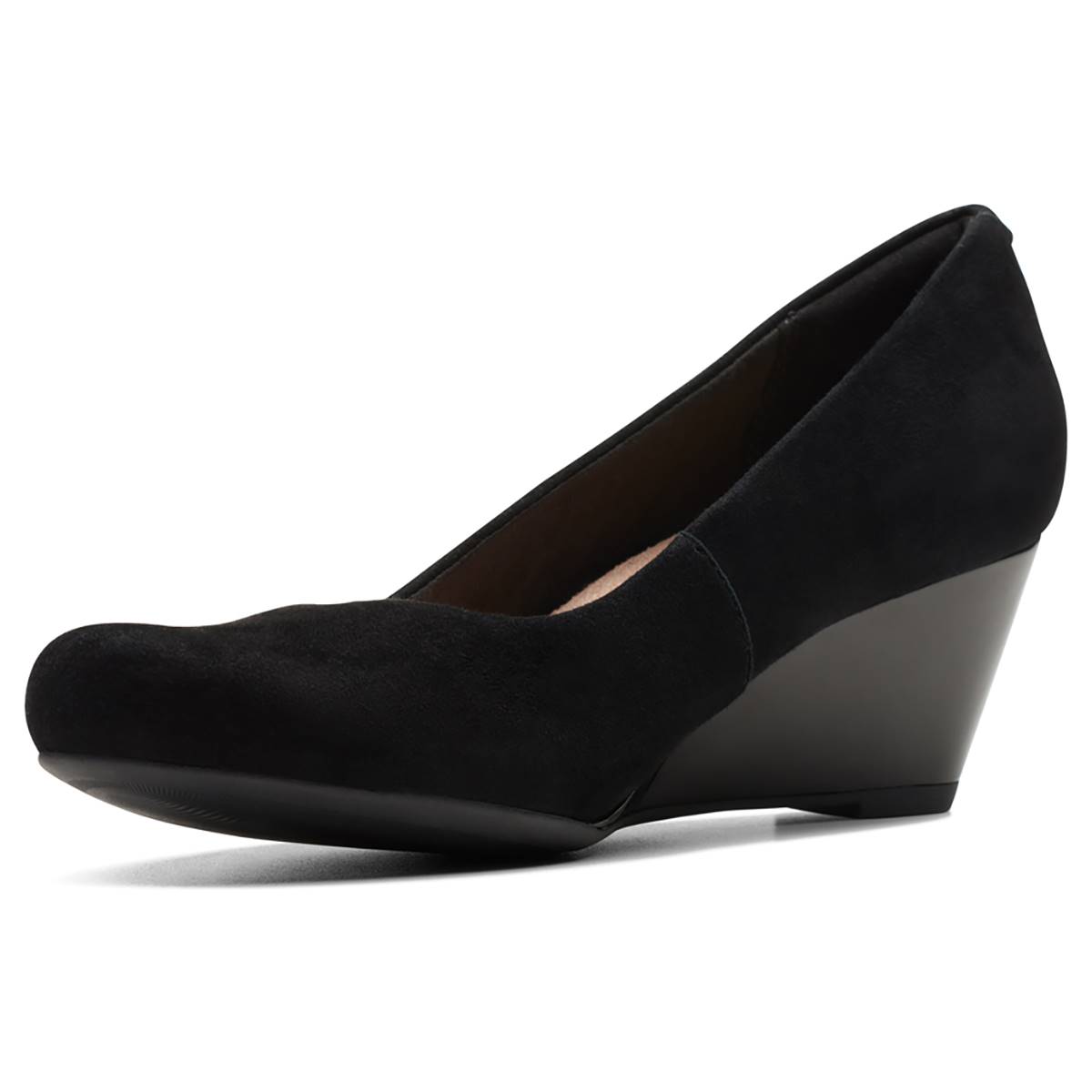 Womens Clarks(R) Flores Tulip Wedge Pumps