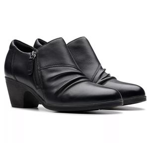 Womens Clarks(R) Emily 2 Braley Black Ankle Boots