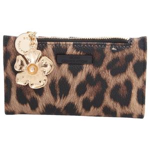 BCBG Bifold Wallet With Enamel Flower