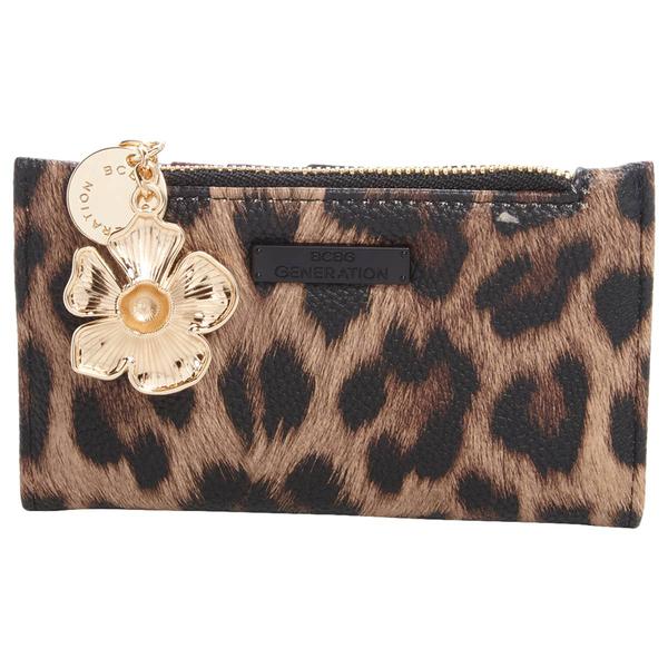 Womens BCBG Bifold Wallet With Enamel Flower