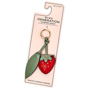 Womens BCBG Flat Studded Strawberry Bag Charm