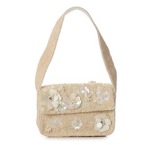 SOL and MER Beaded 3D Floral Pearl Shoulder Bag alternate view