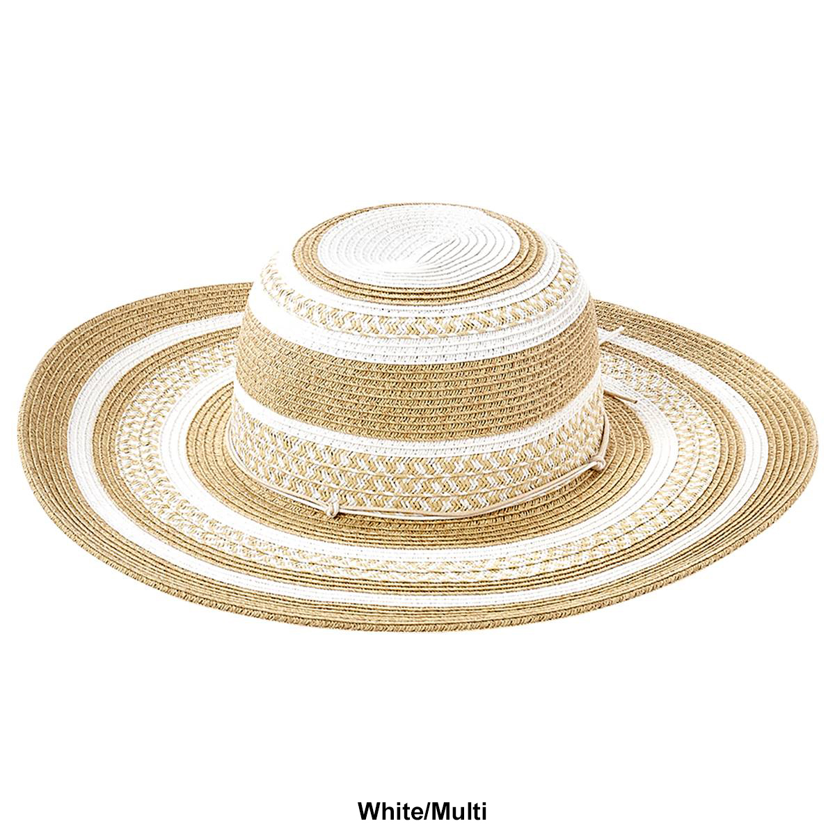 Womens Vince Camuto Multi Stripe Floppy Hat