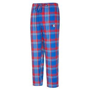 Mens College Concepts NBA 76ers Plaid Flannel Lounge Pants