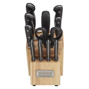 Cuisanart(R) 12pc. Triple Rivet Black Cutlery Block Set alternate view