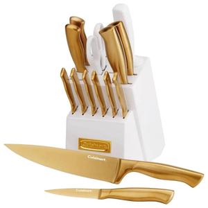 Cuisinart(R) Stainless Steel Gold 15pc. Knife Block