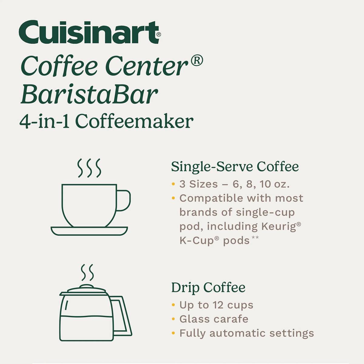 Cuisinart(R) Coffee Center Barista Bar 4-in-1 Coffee Maker