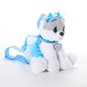 Girls Poochie & Co.(R) Ginger The Pomeranian Handbag w/Blue Tutu
