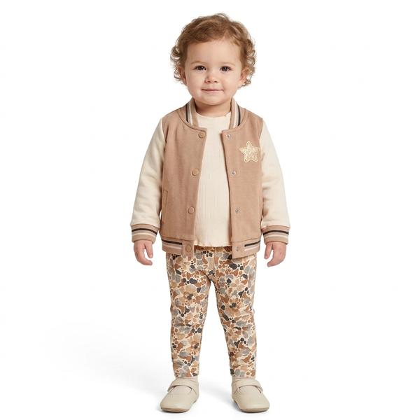 Baby Girl (12-24M) Rebecca Minkoff 3pc. Star Letterman Jacket Set