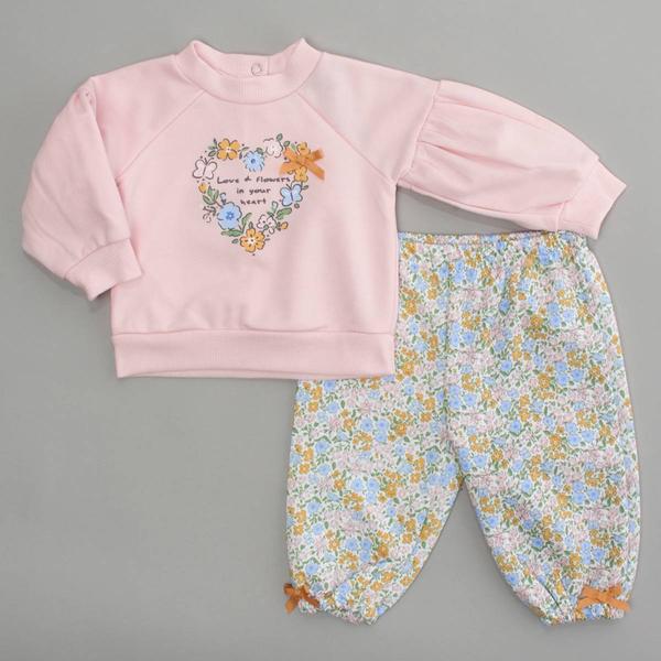 Baby Girl (3-9M) French Connection Heart Top & Bubble Pants Set