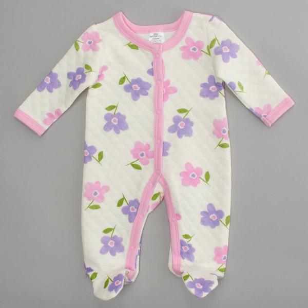 Baby Girl (3-9M) Little Beginnings(R) Floral Quilted Sleep N Play