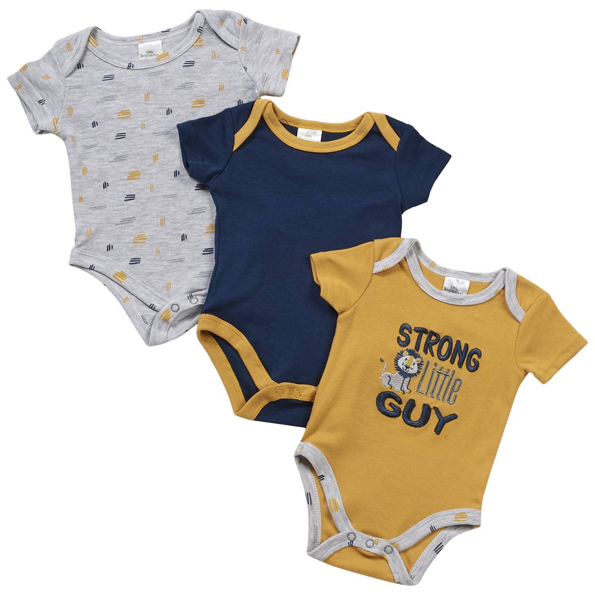 Baby Boy (3-9M) Little Beginnings(R) 3pc. Lion Bodysuits