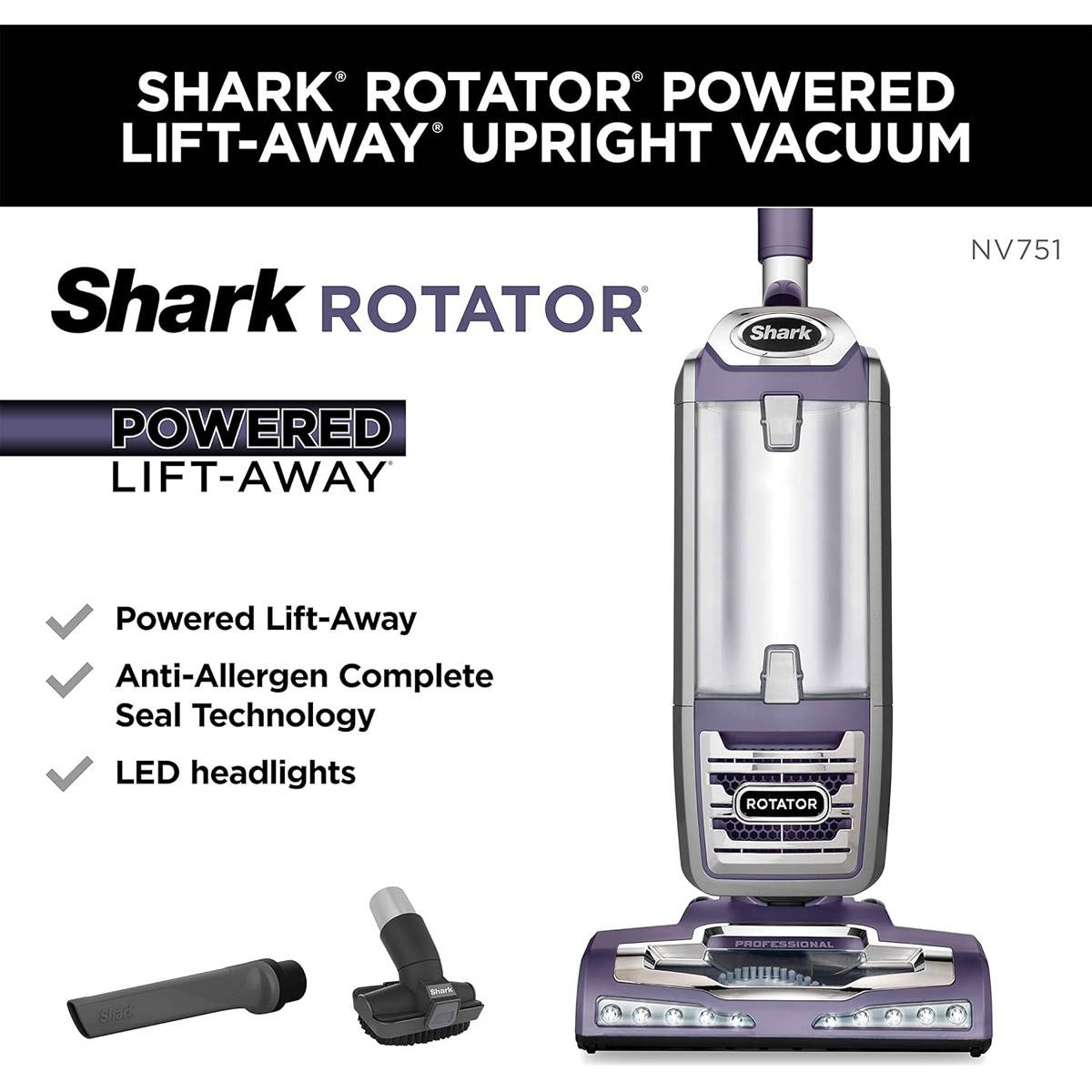 Shark(R) Rotator Power Lift-Away Upright Vacuum