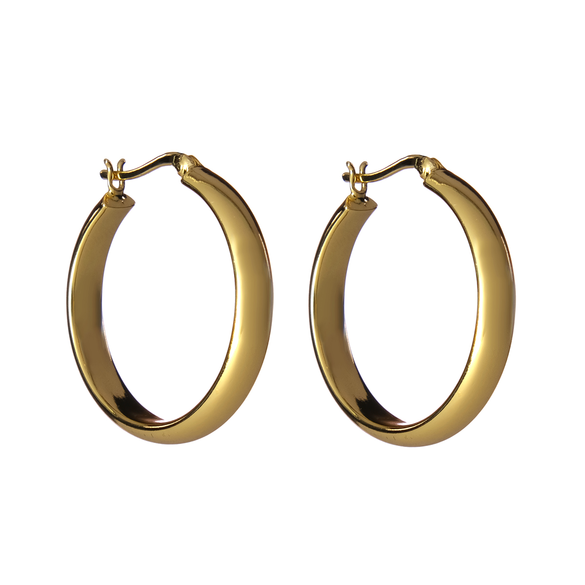 Danecraft 24kt. Gold Over Sterling 30mm Hoop Earrings