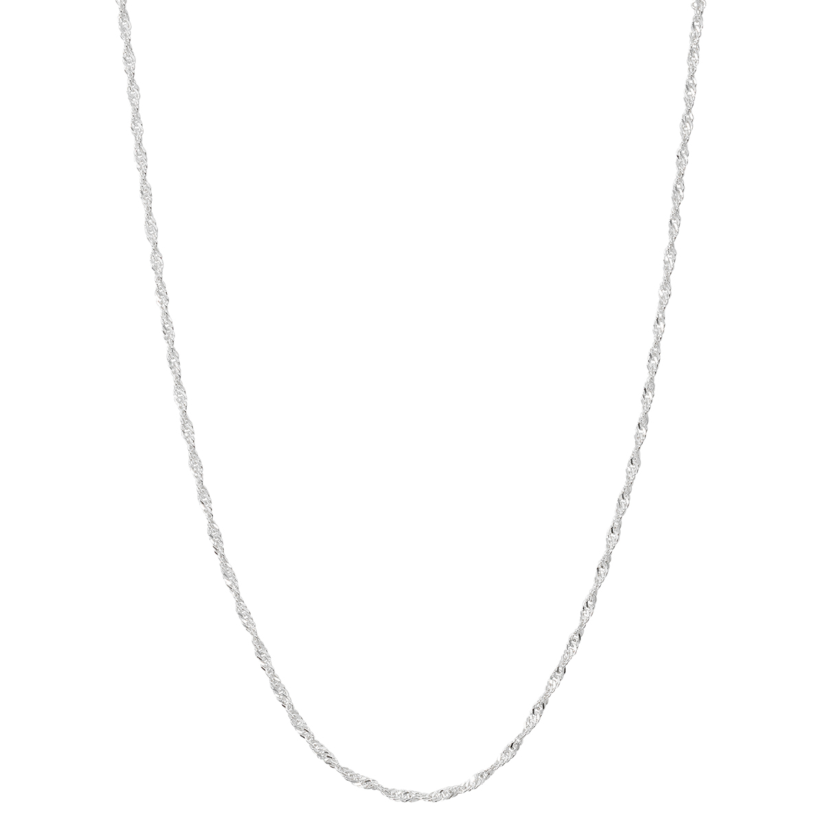 Silver Plated Singapore Chain Necklace