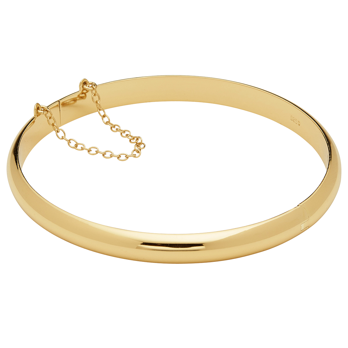 Gold Classics(tm) Gold Over Sterling Silver Hinge Bangle Bracelet