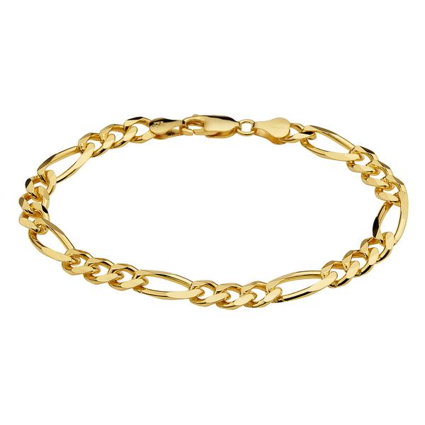 Gold Classics(tm) Gold over Sterling Silver Figaro Chain Bracelet