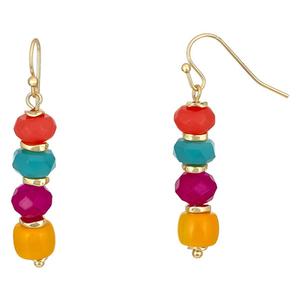 Ashley Cooper(tm) Multi-Linear 4-Bead Drop Earrings