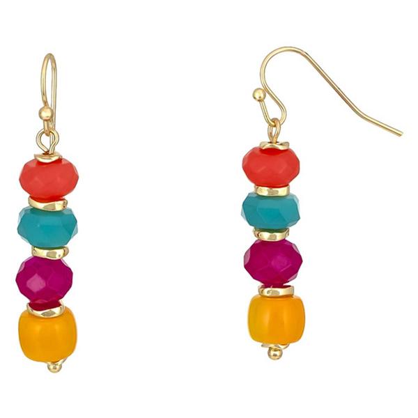 Ashley Cooper(tm) Multi-Linear 4-Bead Drop Earrings