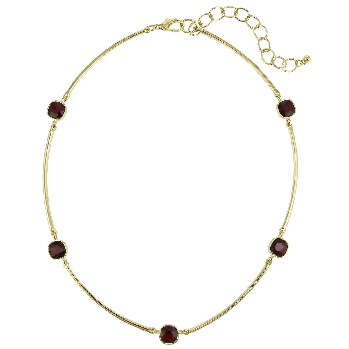 Ashley Cooper(tm) Gold-Tone Red Stone Collar Necklace