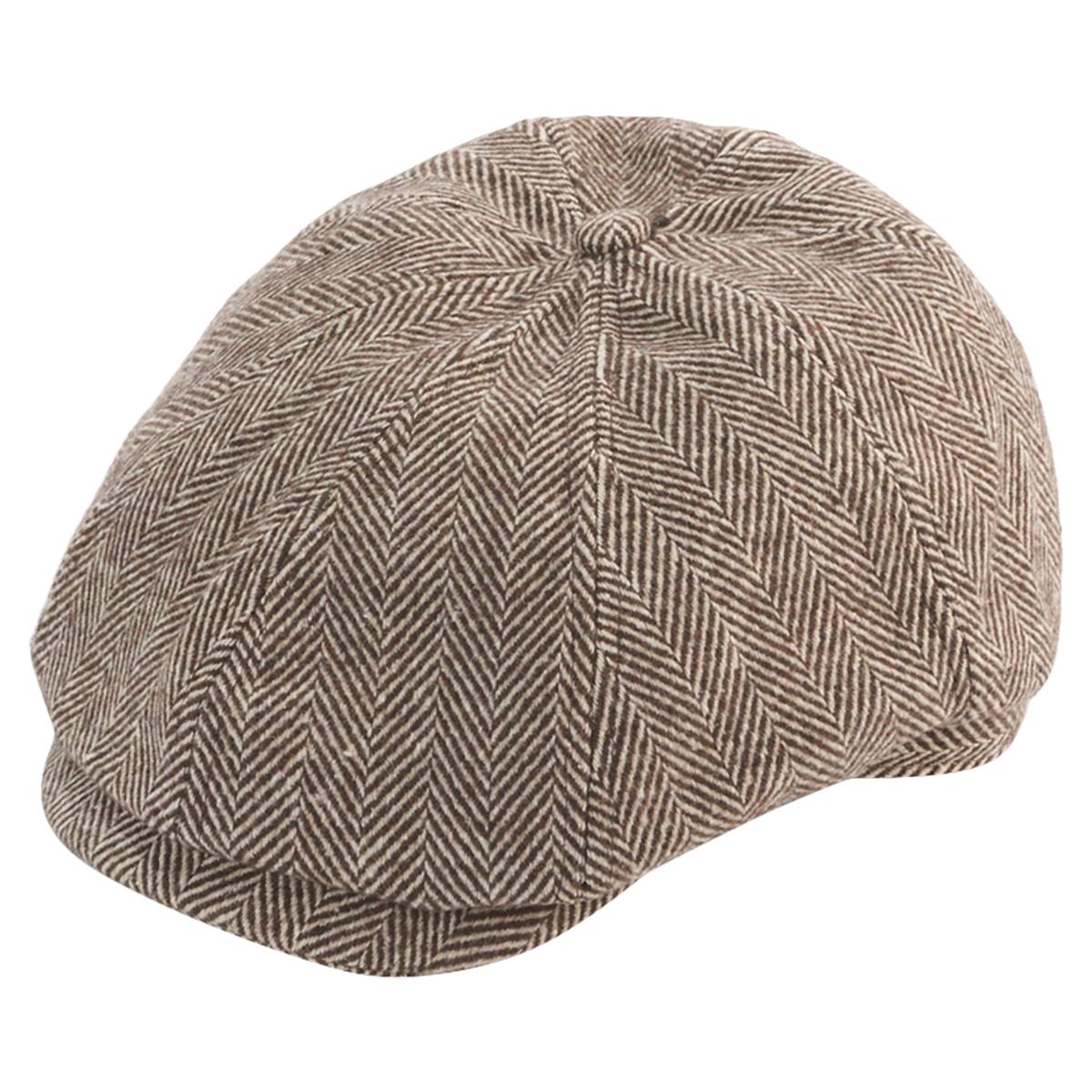 Mens DHC Wool Blend Newsboy Hat