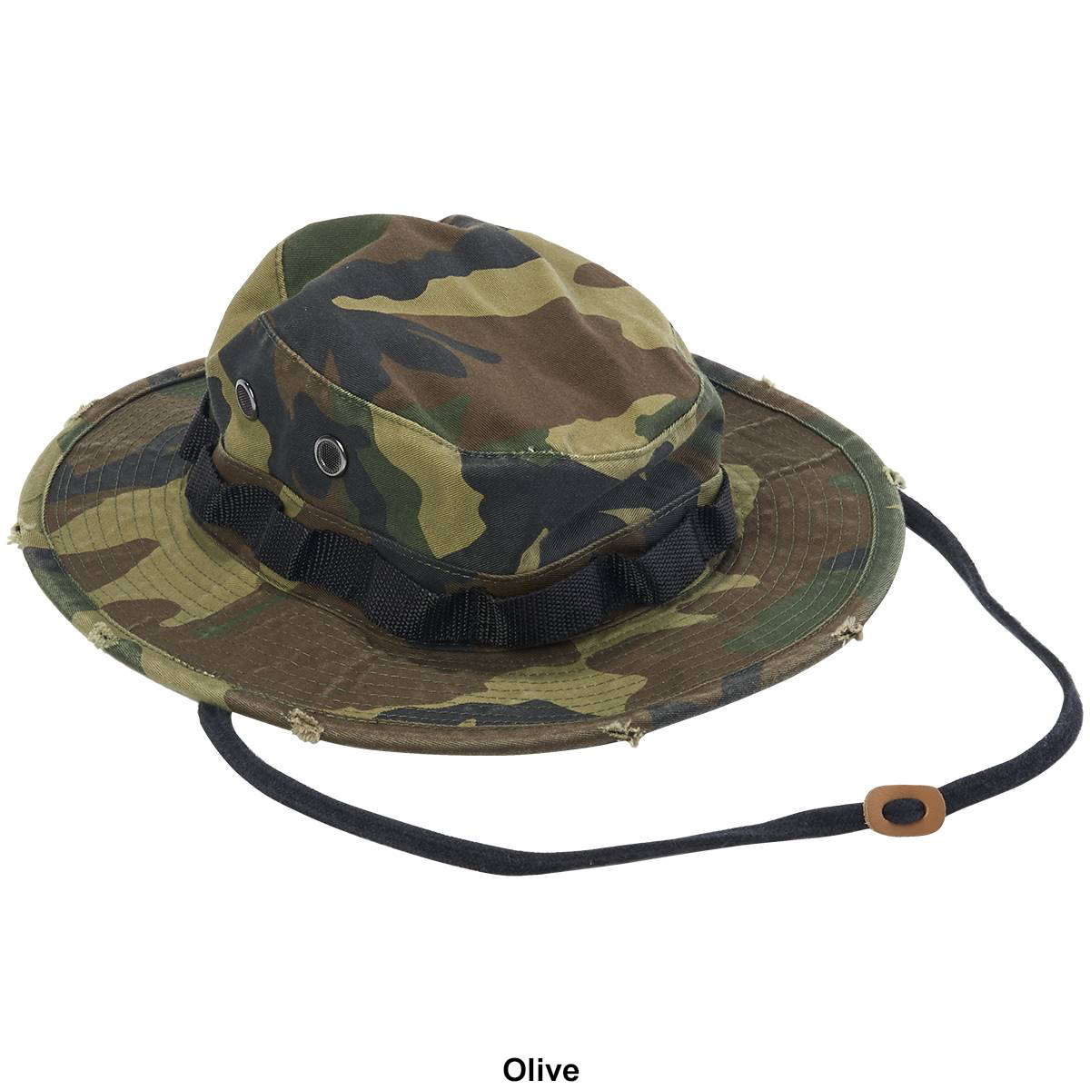 Mens Washed Camo Boonie Hat