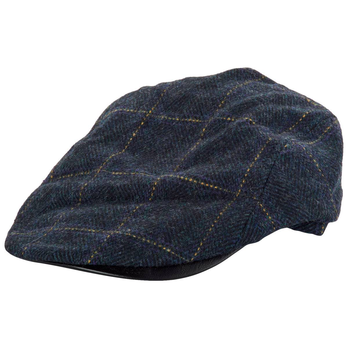 Mens Dorfman Pacific Co. Windowpane Ivy Hat - Navy