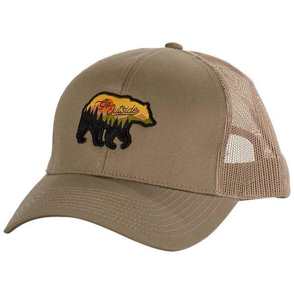 Mens Dorfman Pacific Co. Go Outside Bear Trucker Hat
