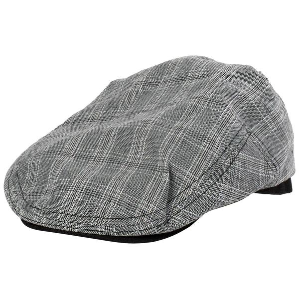 Mens DHC Oxford Plaid Ivy Hat - Black alternate view