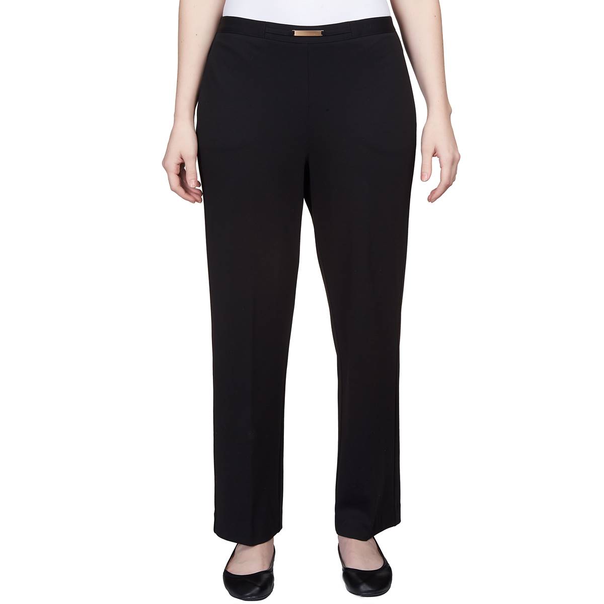 Petite Alfred Dunner Park Place Ponte Proportioned Pants-Short