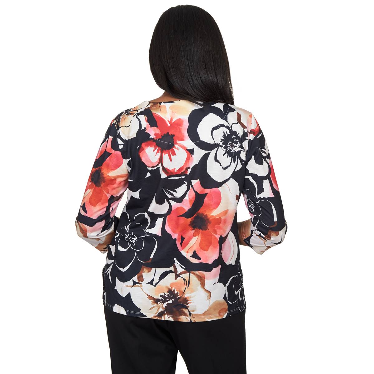 Womens Alfred Dunner Park Place Drama Shadow Floral Tee