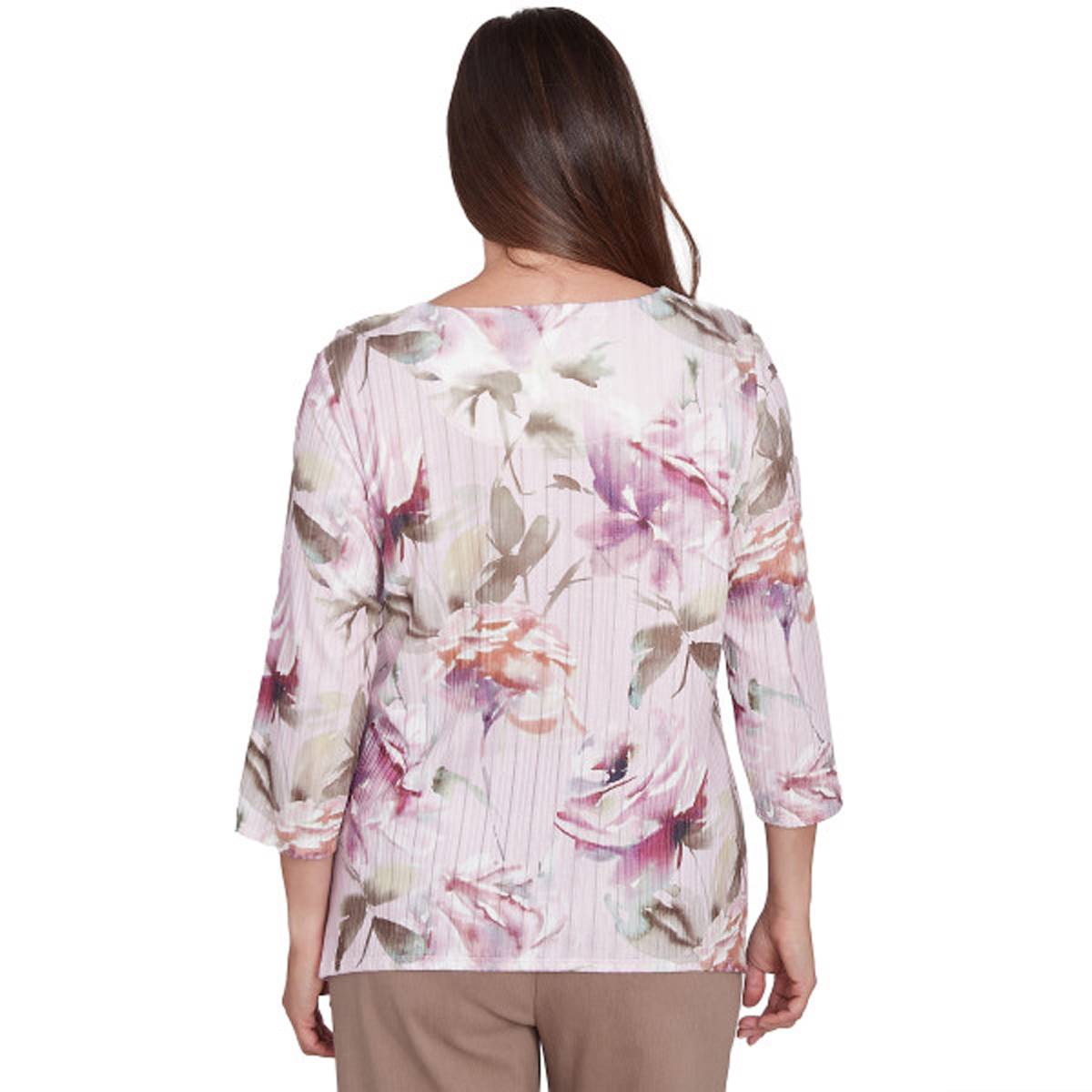 Womens Alfred Dunner Telluride Floral Variegated Blouse