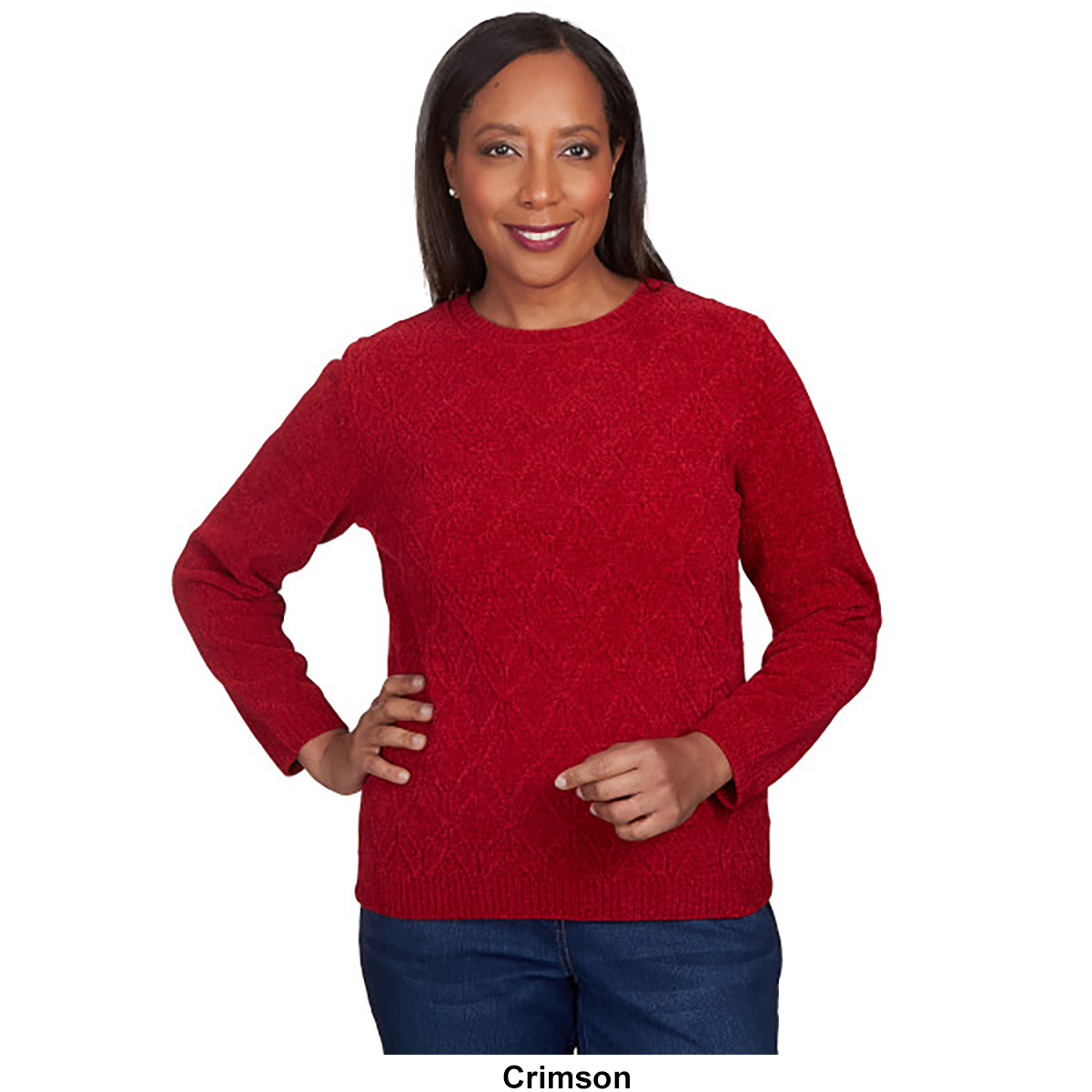 Petite Alfred Dunner Classics Chenille Pullover Sweater