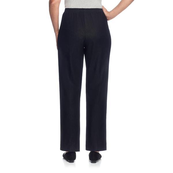 Womens Alfred Dunner Classics Black Denim Pants - Short alternate view