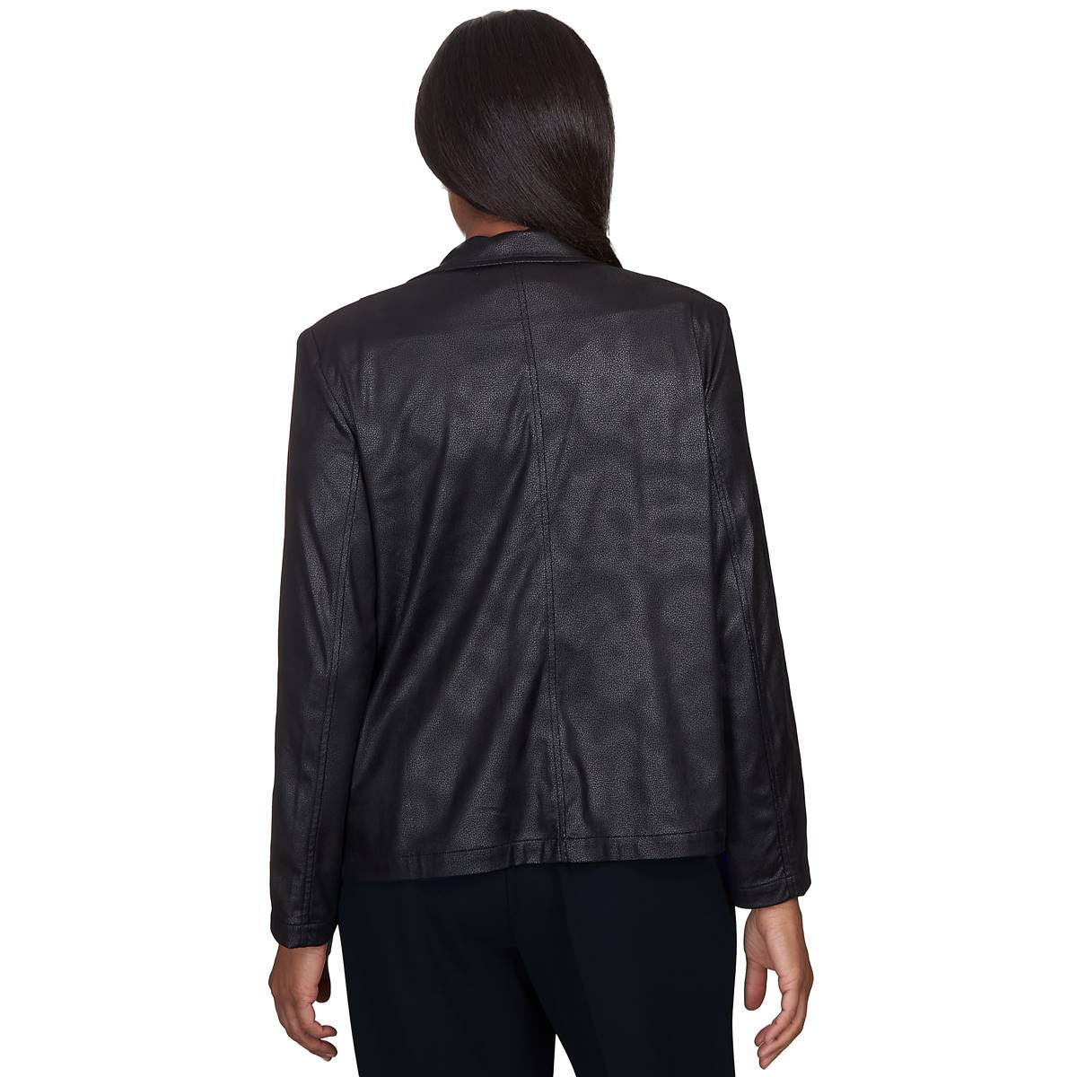 Petite Alfred Dunner Park Place Faux Leather Jacket