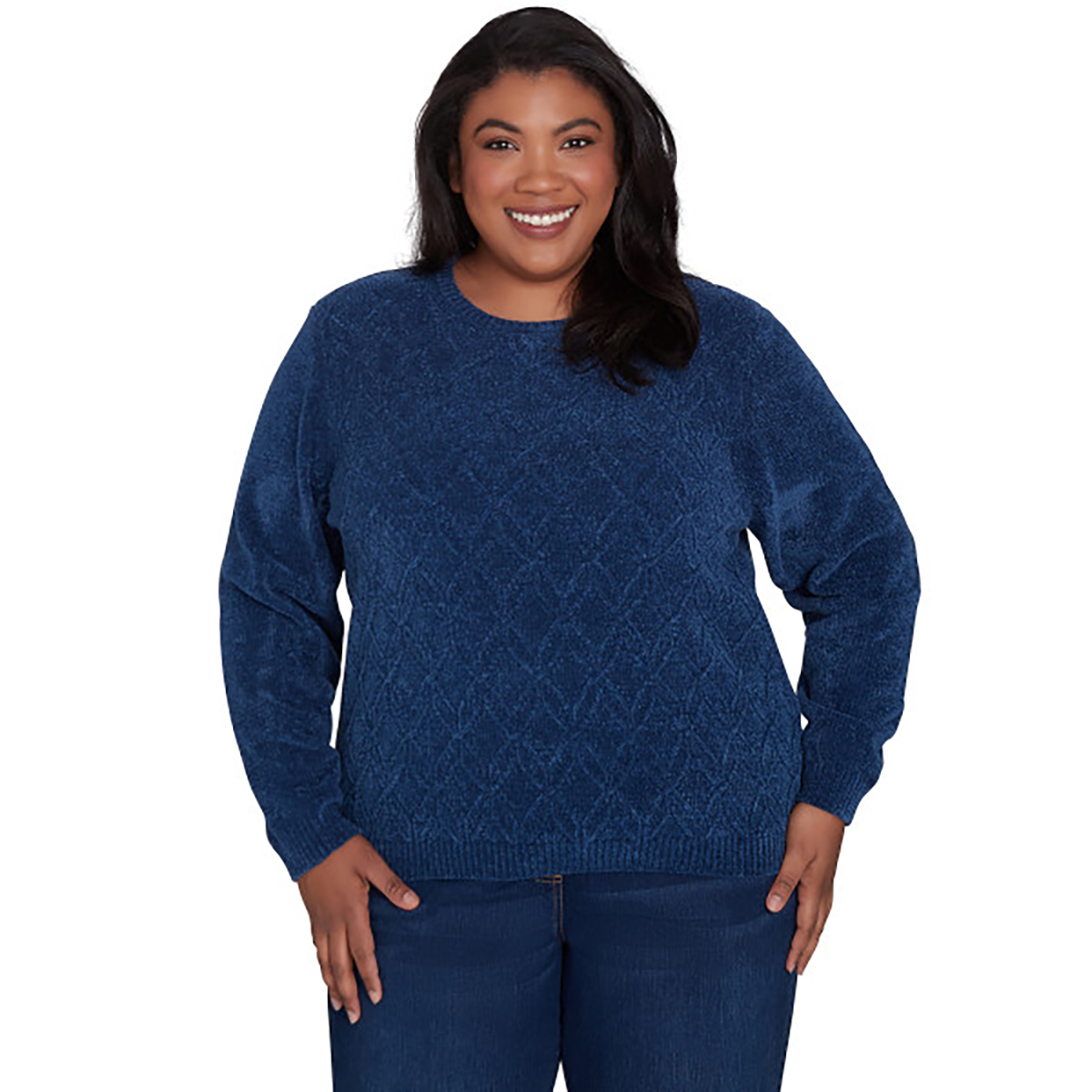 Plus Size Alfred Dunner Chenille Pullover Sweater