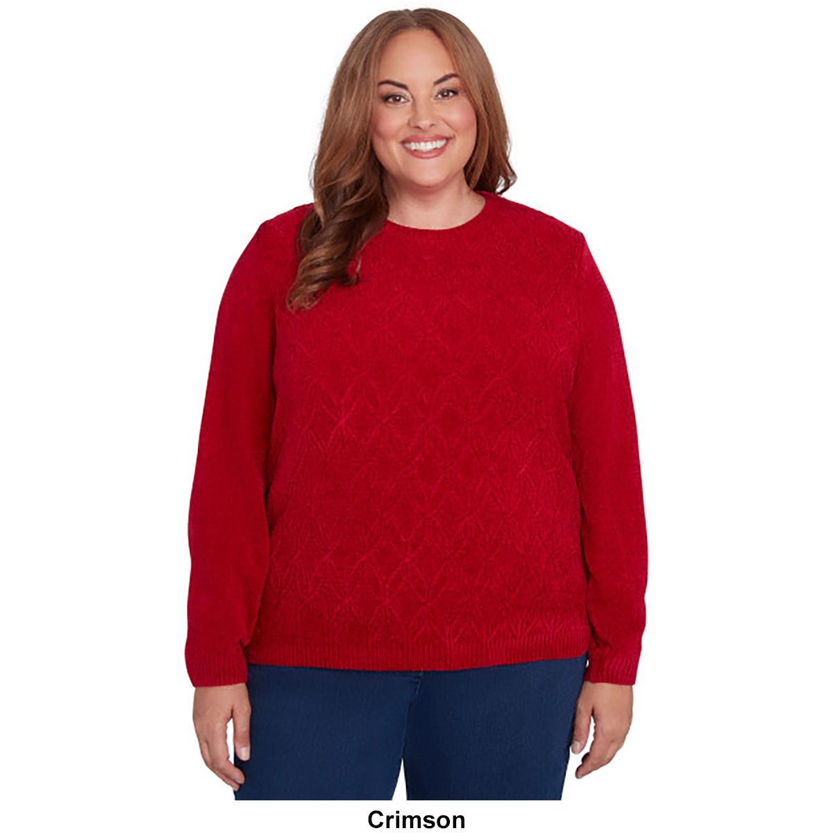 Plus Size Alfred Dunner Chenille Pullover Sweater