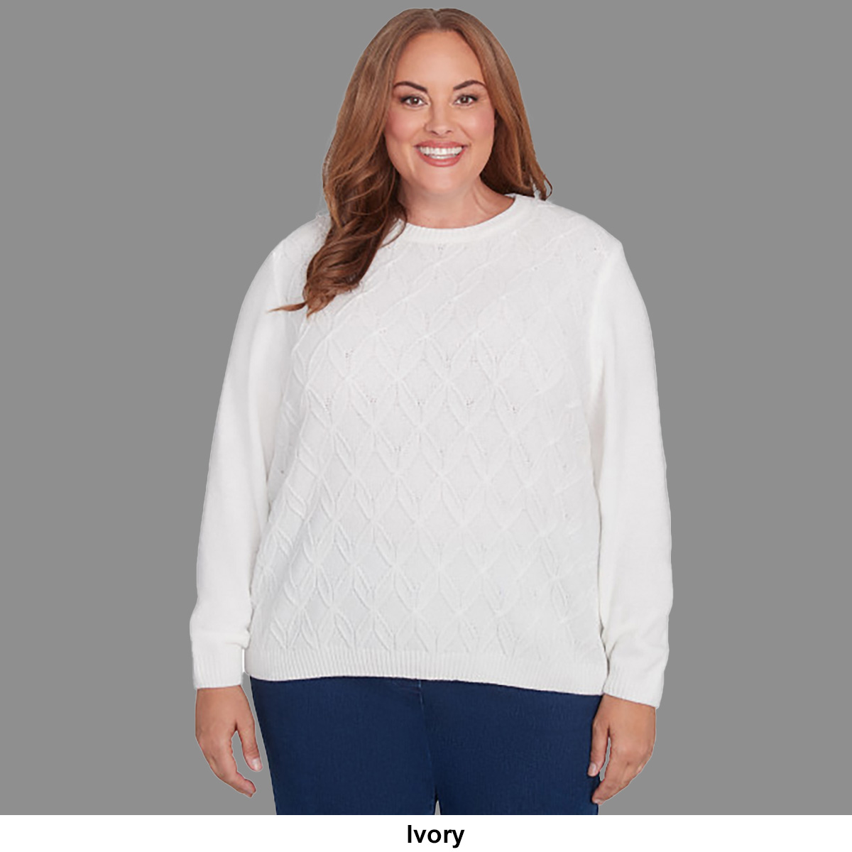 Plus Size Alfred Dunner Chenille Pullover Sweater