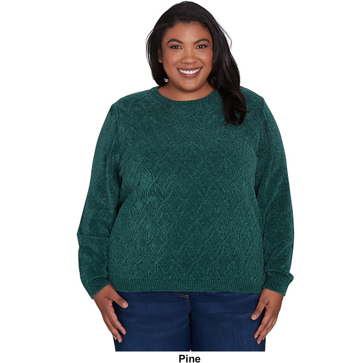 Plus Size Alfred Dunner Chenille Pullover Sweater