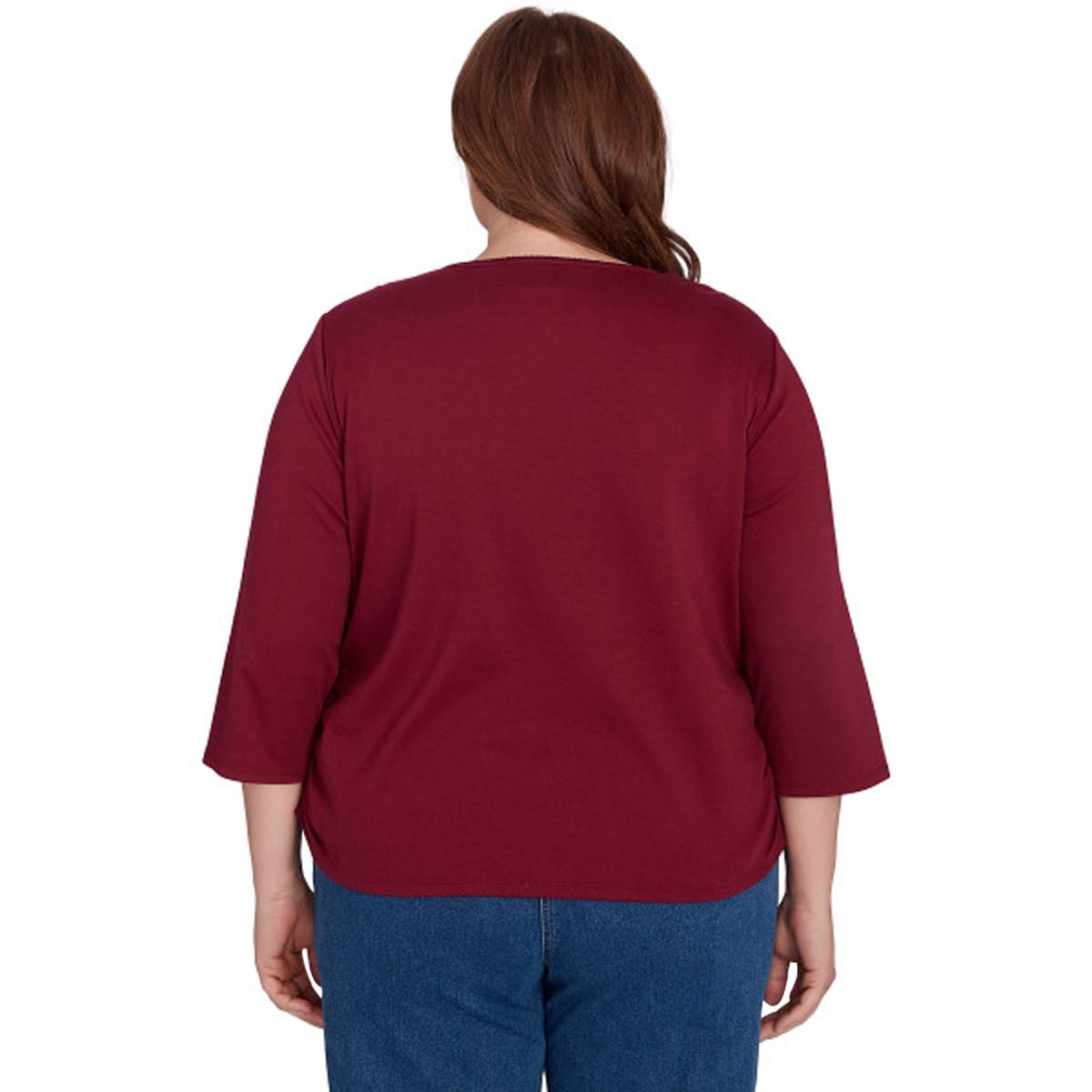 Plus Size Alfred Dunner Classics Falling Leaves Harvest Tee