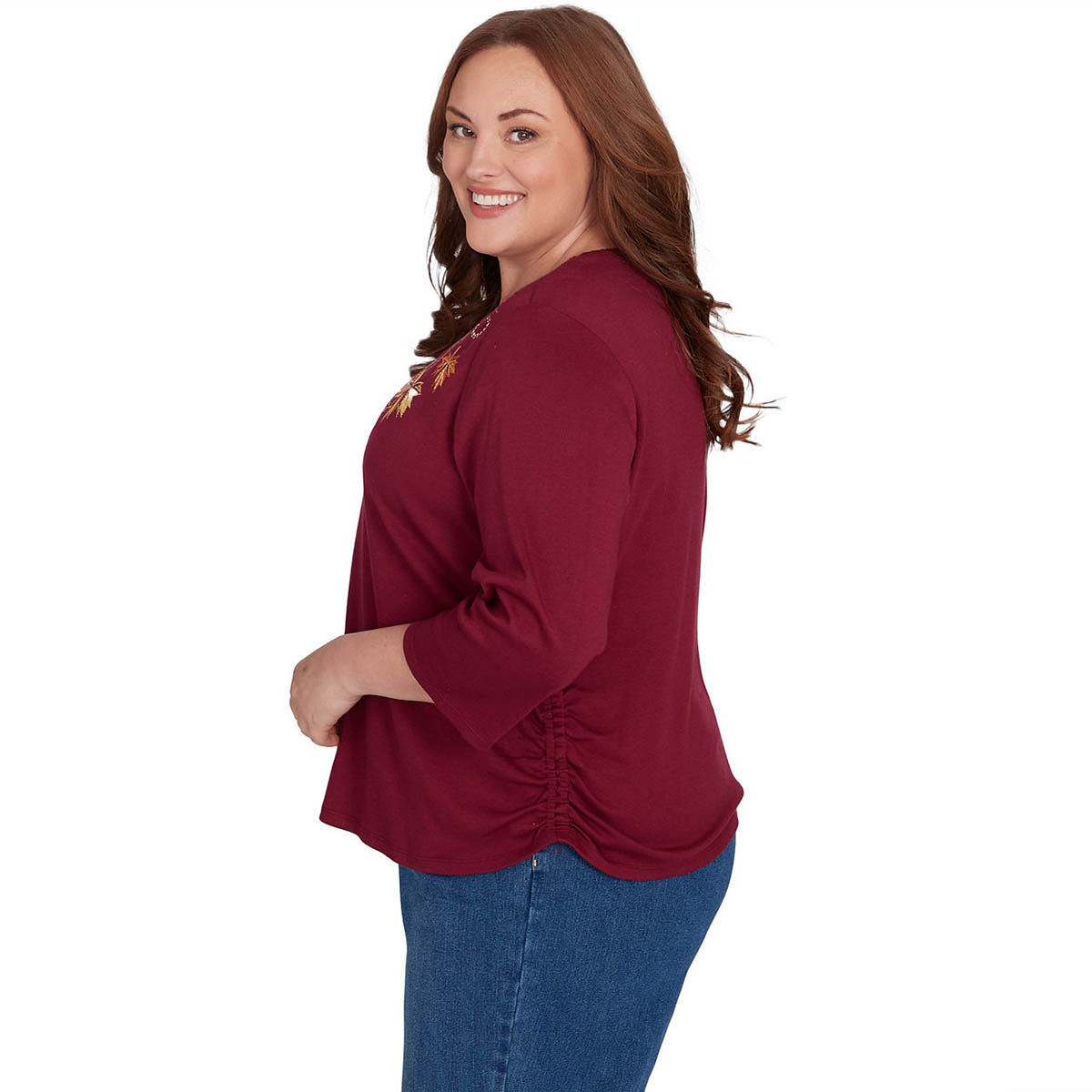 Plus Size Alfred Dunner Classics Falling Leaves Harvest Tee